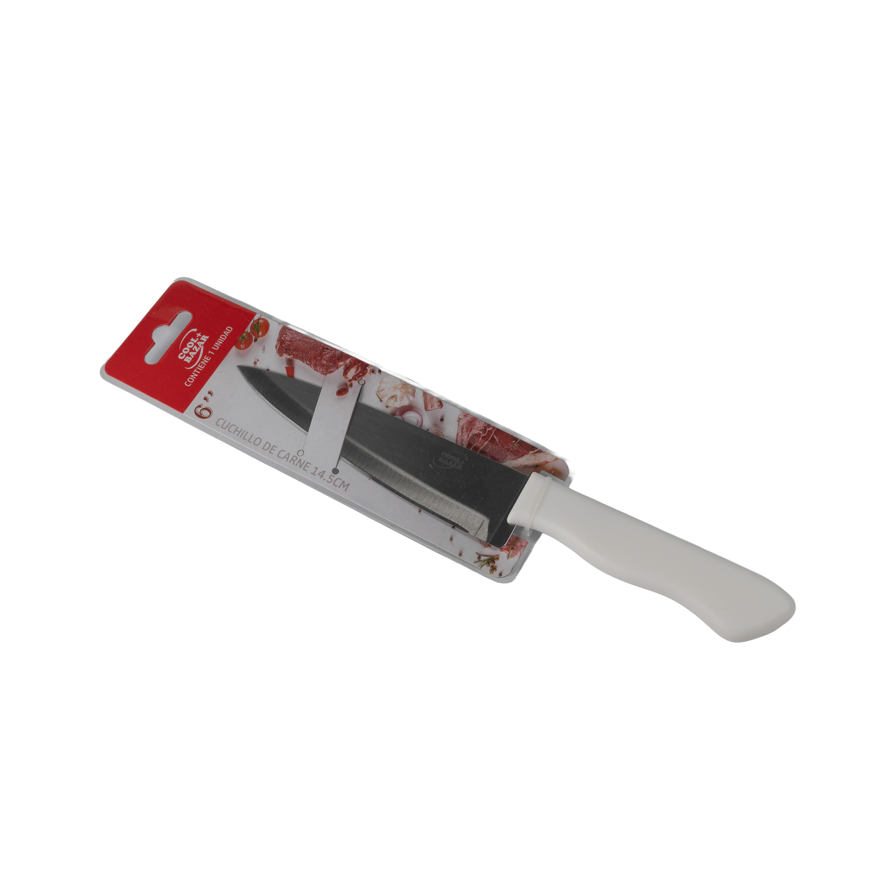 Cuchillo de carne mango blanco-A306-6W