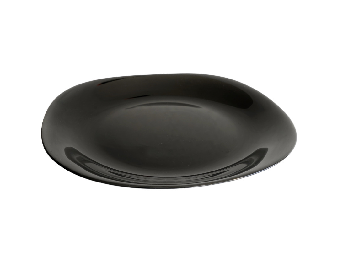 Plato playo cuandrado negro 27cm-HLFP110