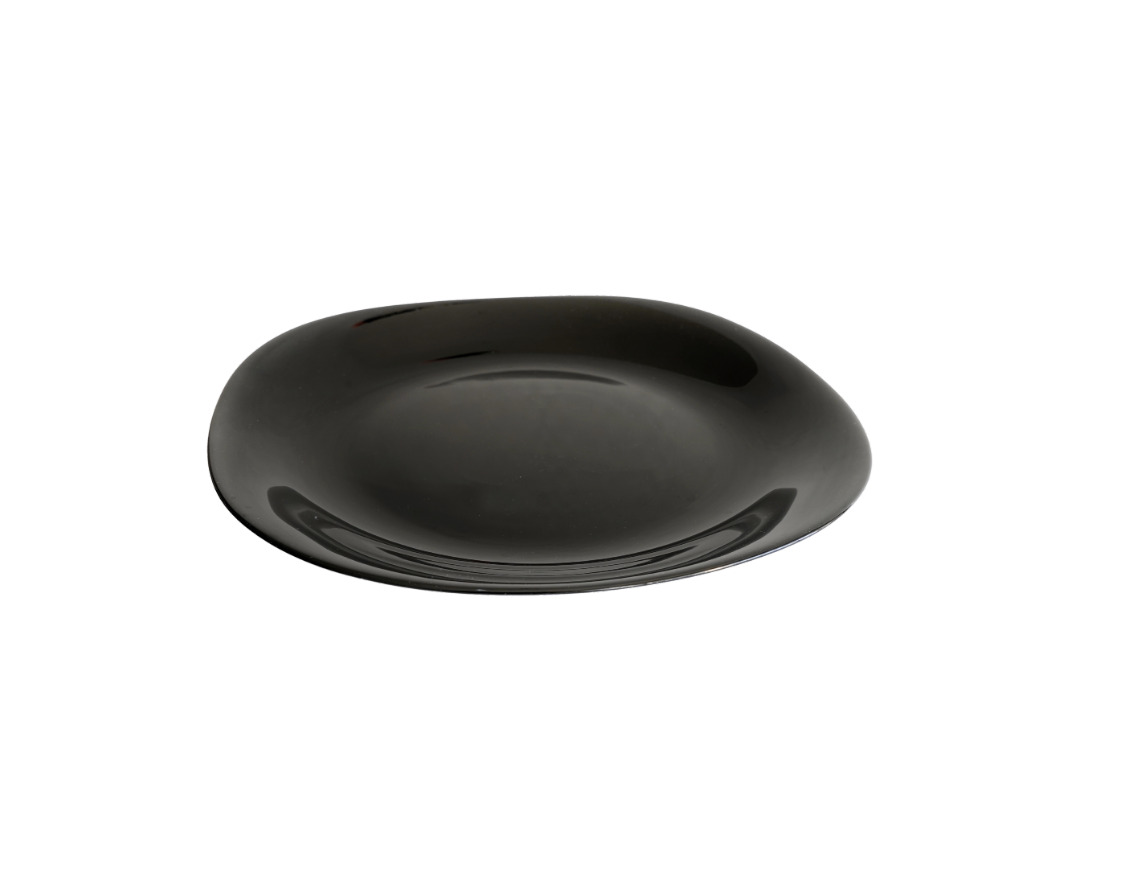 Plato Playo cuadrada negra 23cm-HLFP95