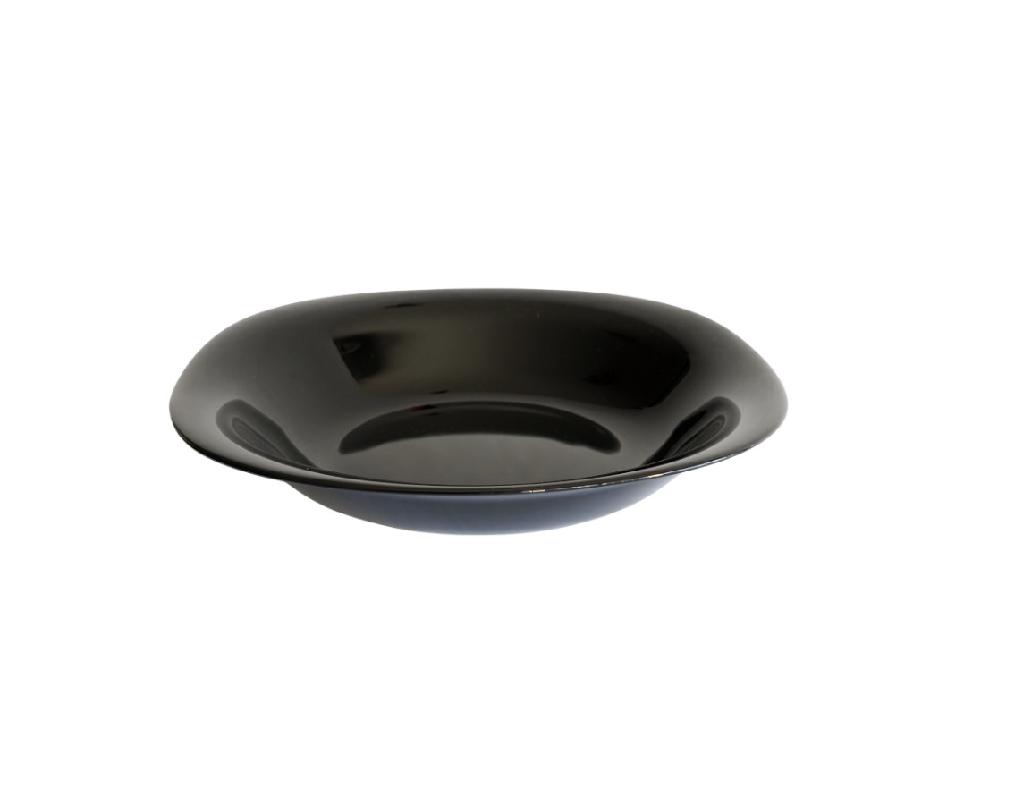 Plato hondo cuadrado negro 22cm-HLFTP90