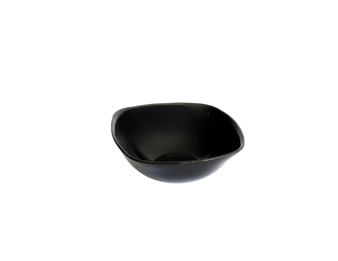 Compotera cuadrada negra 15cm-HLFW65
