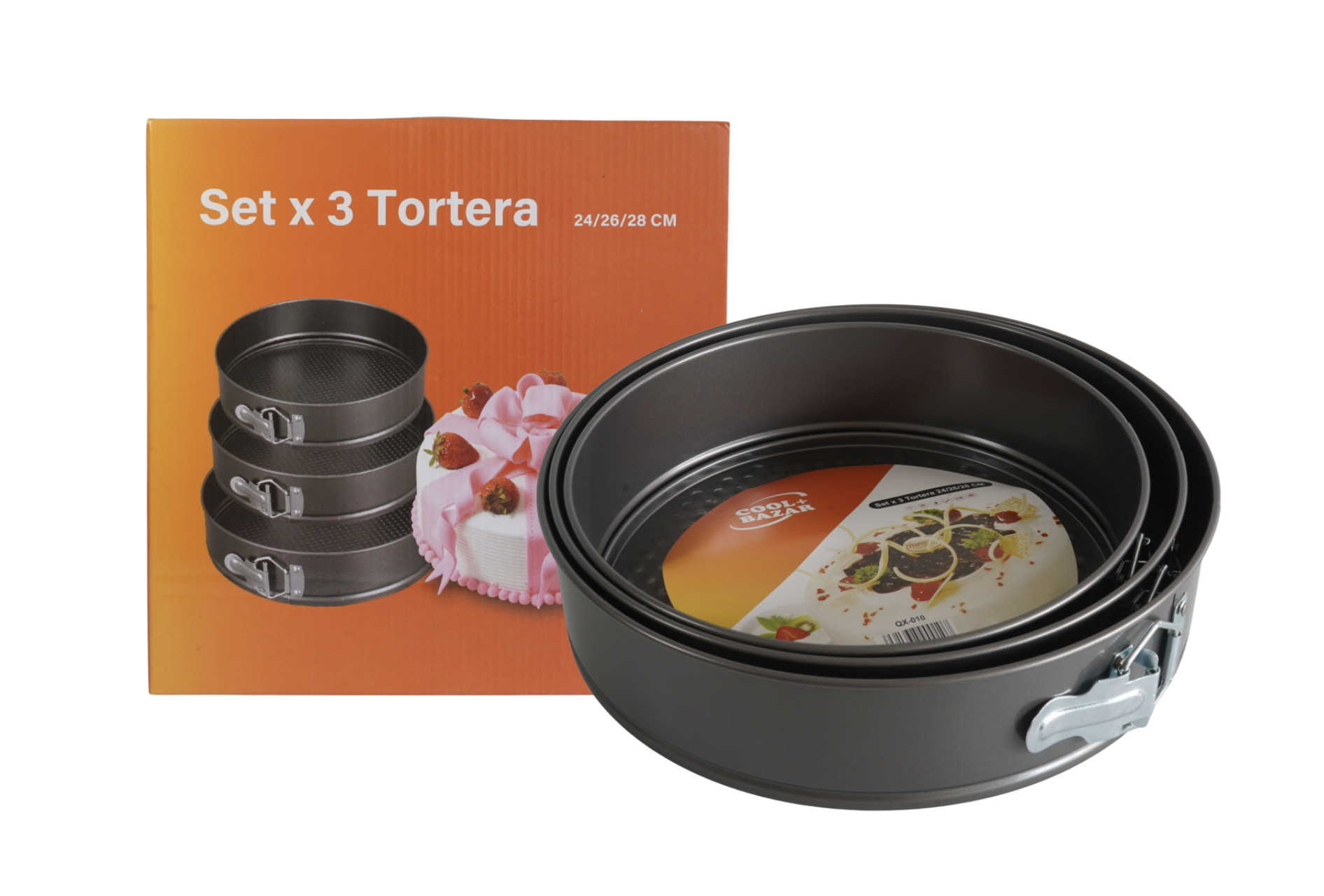Set x3 Tortera redondo-QX010