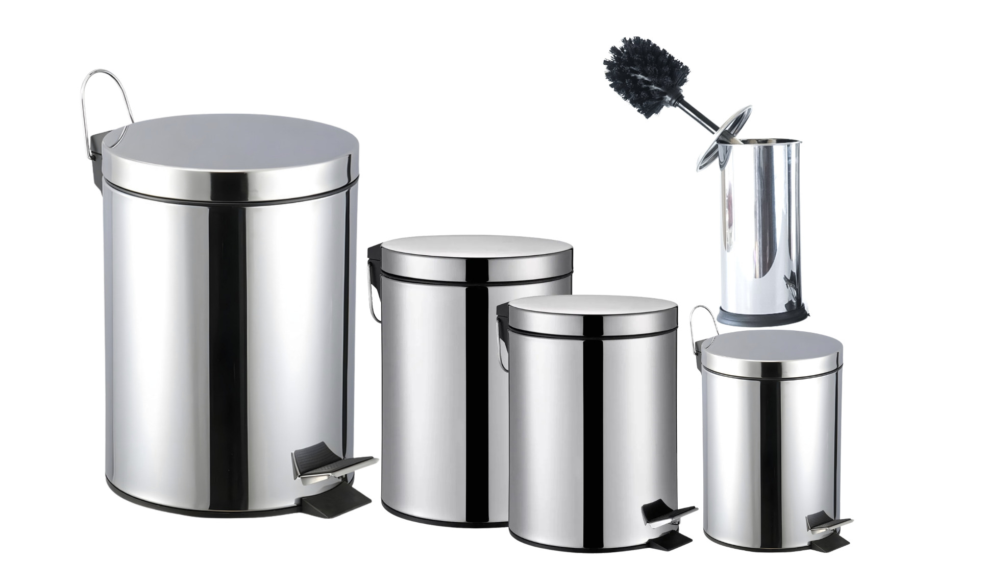 Cestos de basura con cepillo 5L+20L-WB1010